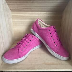 Ugg barbie pink suede sneakers sz 9.5